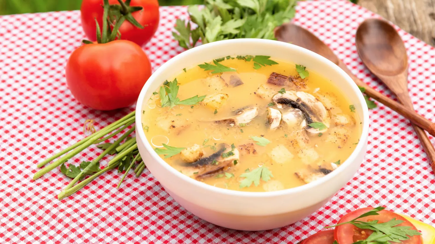 Грибной суп из шампиньонов