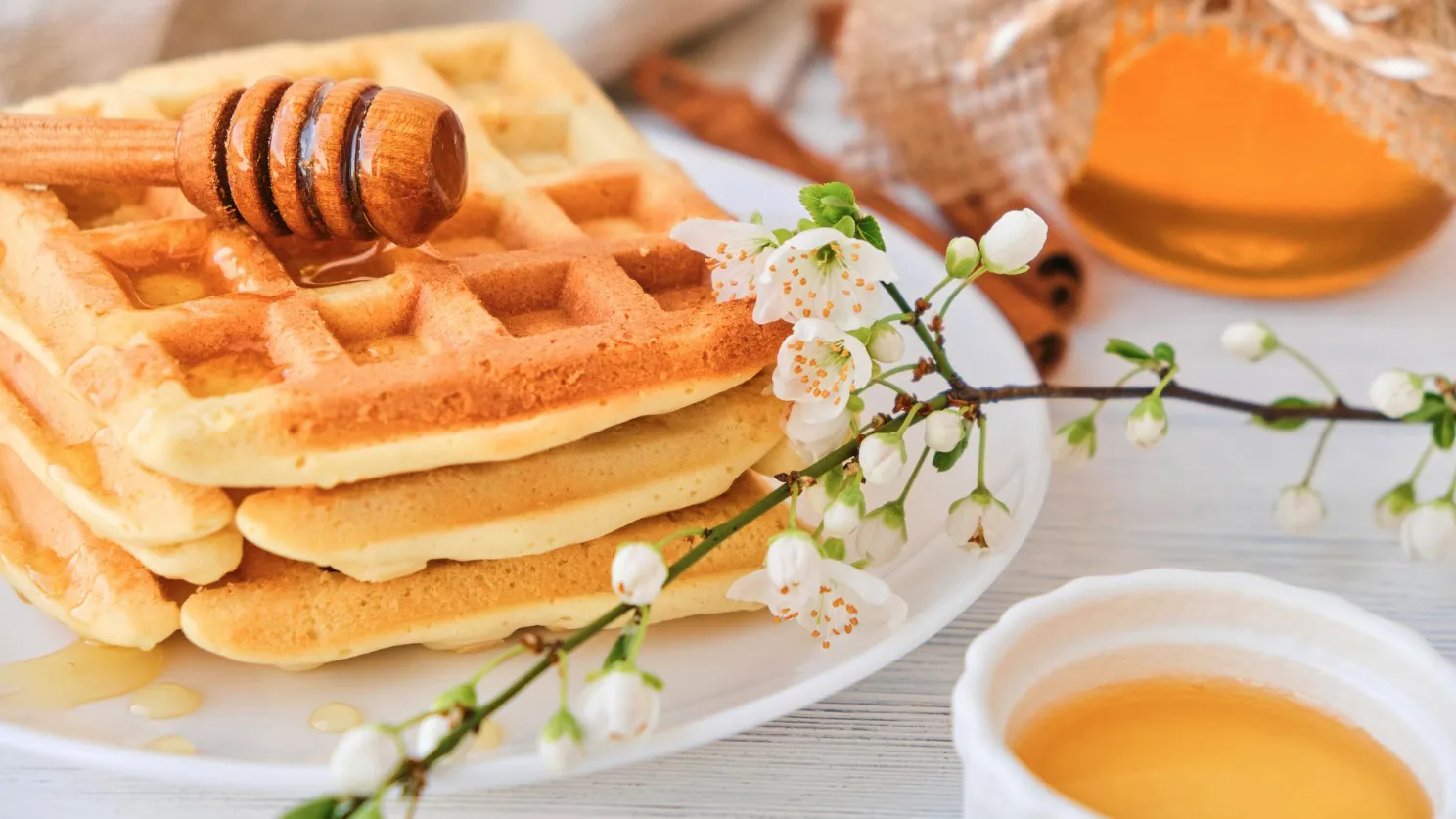 Бельгийские вафли с мёдом
